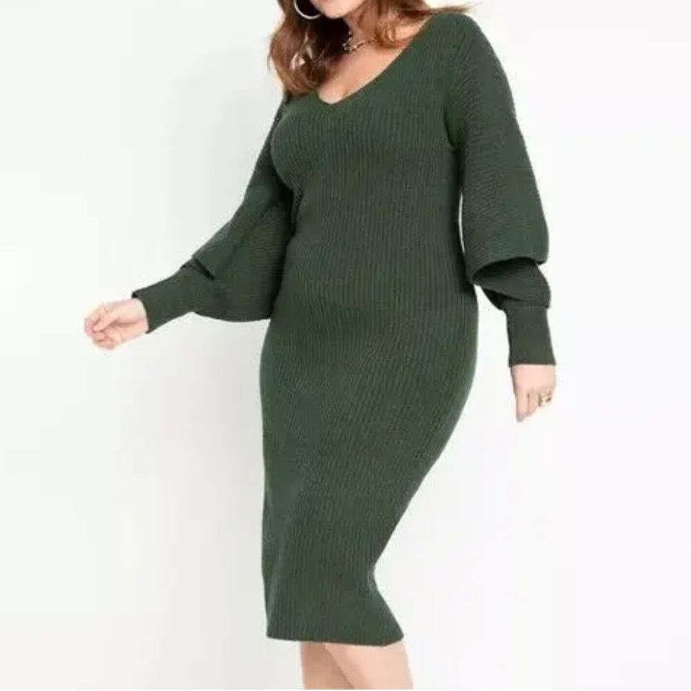 NWT ELOQUII‎ Open Sleeve Ribbed Sweater Dress Size 26/28 W